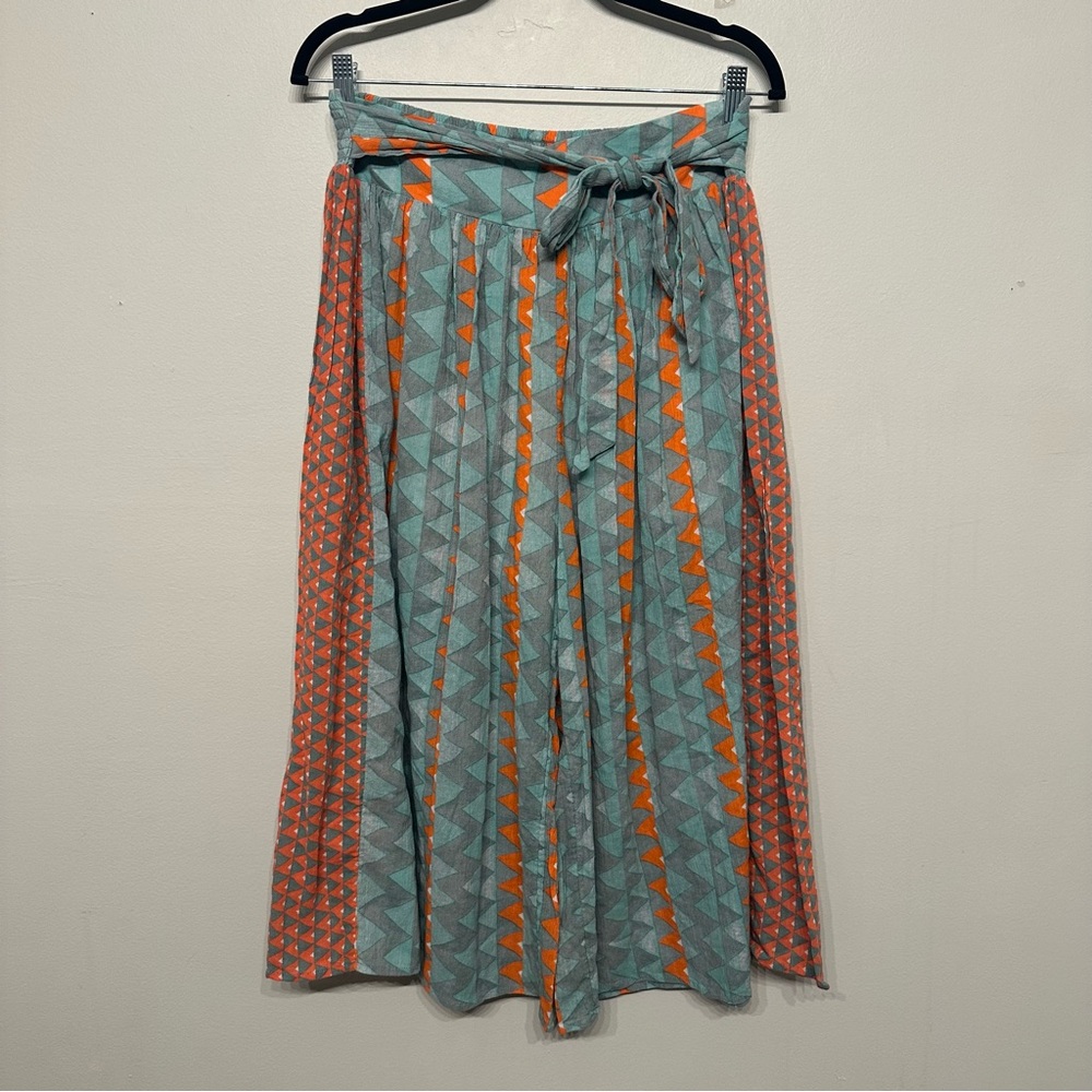 Feather Bone Anthropologie Demetria Wide Leg Cropped Pants - Picture 4 of 9